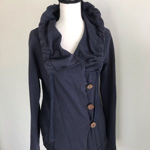 Lucky Brand Cotton Navy Sweatshirt
